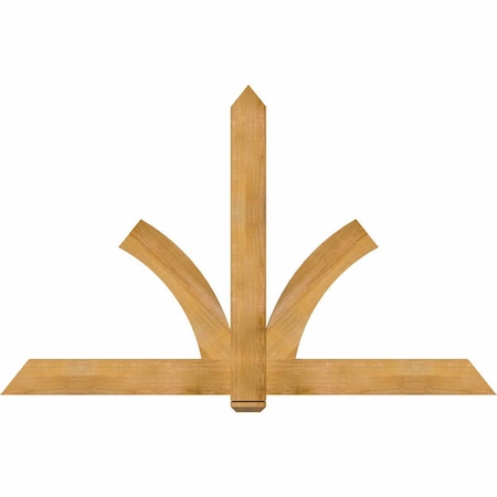 Ekena Millwork Redmond Rough Sawn Timber Gable Bracket, Western Red Cedar, 84"W x 53"H x 2"D x 6"F, 15/12 Pitch GBW084X53X0206RED00RWR